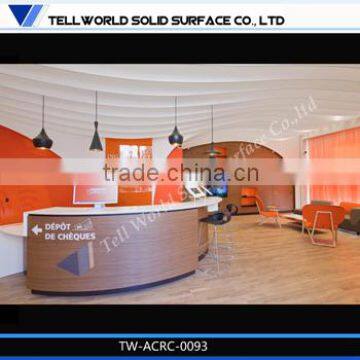 2014 TW artificial stone hotel reception counter for sale