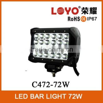LOYO high quality waterproof 4 row led light bar off-road 72w led light bar wholesale