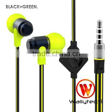 Wallytech WHF-116 Metal Earphones for iphone 5 4S with microphone and Volume Remoter