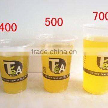 Ice Beverage Use Transparent Disposable Plastic Juice Cup With Dome Lid