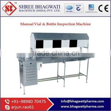 Sturdy and Efficient Manual Vial & Bottle Inspection Machine