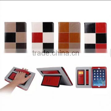 Handheld Leather Tablet Cover Case for iPad Air2, Leather Stand Holder Case for iPad 6