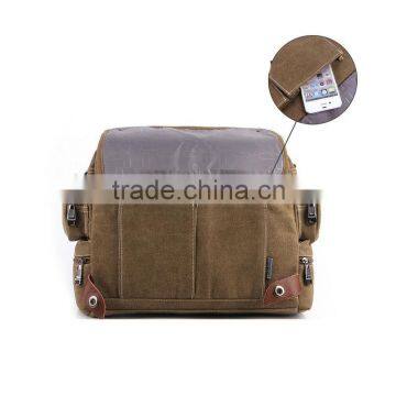 trend design men briefcase teens backpack camel leather handbag with cheap price