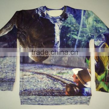 2015 3d printing OEM crewneck sweatshirts fleece