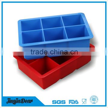 Kitchenware Make Makes 6 Extra Large Cubes square Silicone ice cube tray