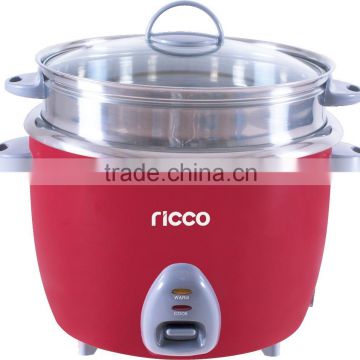 Stainless steel pot drum rice cooker with steamer