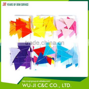 Colorful tissue paper confetti polyester triangle shape confetti