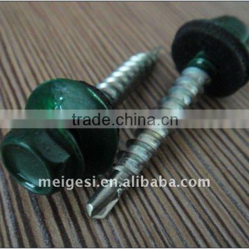 RAL 6005 Hex Washer Self-Drilling Screw with EPDM
