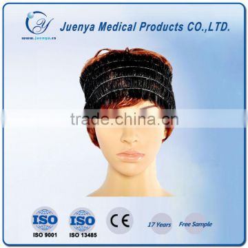 Beauty Nonwoven hair band, disposable PP headband, BLACK and white elastic band for hair
