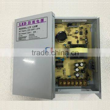Hot selling 120W 12V Rainproof led driver with CE certificate