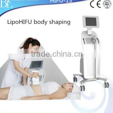 Lipohifu body shape device with 13mm and 8mm depth HIFU for fat cell removal