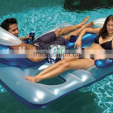 inflatable water bed, double floating mattress, inflatable floating mat, inflatable water aboard