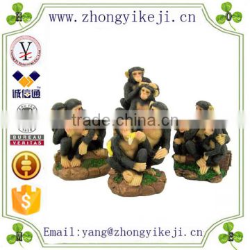 2015 chinese factory custom made handmade carved hot new products resin figurine 3 monkey