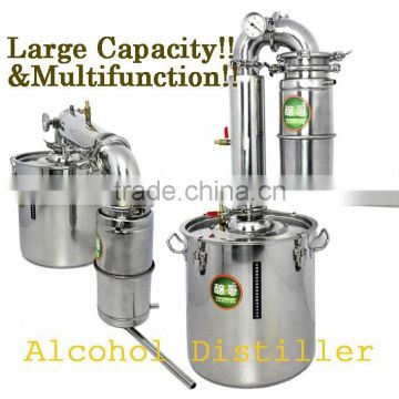 2015 New Large Capacity! Stainless Steel Home Alcohol Distiller 65L Wine Brewing Device Spirits Alcohol Distillation Boiler