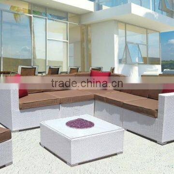 Conservatory corner heavy wicker outdoor furniture