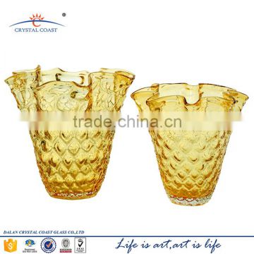 Wholesale cheap glass Flower Vase/gold color Vase/Murano Glass Vases