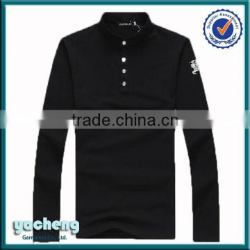 Mens long sleeve fashion polo shirts for men with high quality