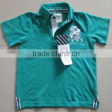 Children's cotton Polo T Shirt with Applique and Rubber Print Nanchang