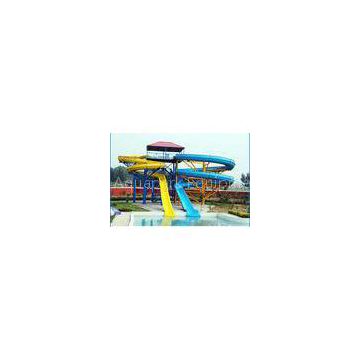 1m - 1.3m Spiral  Fiberglass Water Slides For Family Members , Aqua Park Equipment