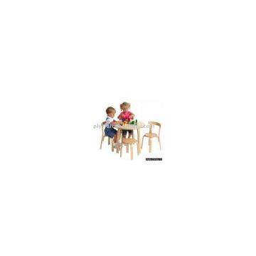 SVAN baby furniture ,Wooden children furniture ,Baby mini furniture,kid furniture, children furniture:  2 chairs+ 1 table