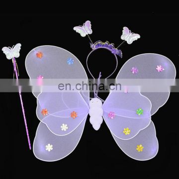 cheap 3pieces set fancy fairy butterfly wing for kids