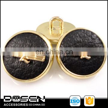 100%QC Brand high quality decorative sewing buttons and leather for police clothing china factory,button down collar shirts