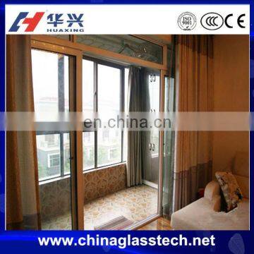 OEM and ODM available no distortion upvc/pvc profile/frame double glazing glass sliidng used interior door price