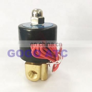 2 way 2w copper coil water solenoid valve brass 1/8 1/4 3/8 inch 220V AC Normally close 2W025-06/08 2W040-10 Wire lead type