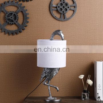Nordic fashion personality art cranes birds adornment animal creative resin lamp for bedside