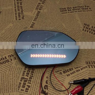 Panoramic rear view blue mirror glass Led turn signal Heating blind spot monitor for Ford edge 2015,2pcs