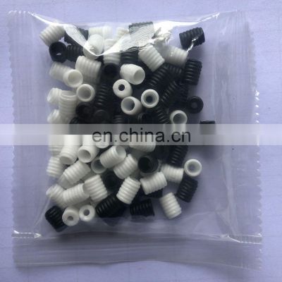 Adjustable Customized Packing/Packed Bag/Box Face Masking Extension Plastic Toggle White Black Rubber Stopper Buckle