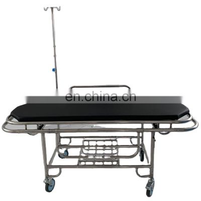 Hot sale stainless steel Ambulance Emergency Stretcher cart patient Transport Trolley for hospital