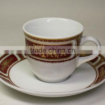 Custom printed ceramic coffee&tea set,porcelain cup&saucer,royal porcelain cup and saucer