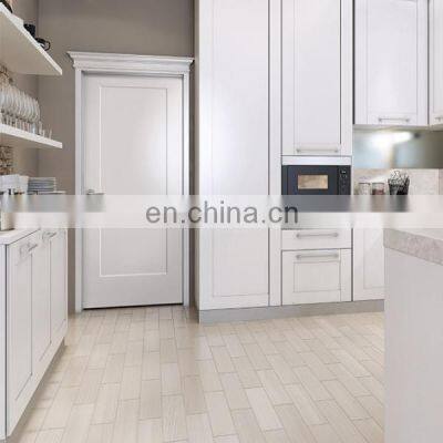 Modern China white solid wood bedroom door interior veneer door skin hotel room door