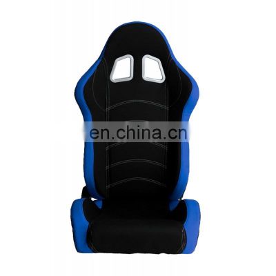 Black Adjustable cloth with single adjustor and slider racing car seat