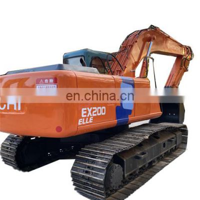 Japan cheap price construction machinery excavator ex200 hitachi hydraulic digging machine with hammer