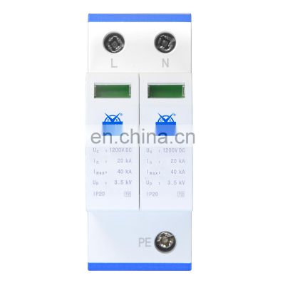 3P DC 1000V photovoltaic lighting surge protection surge protector surge protecticve device spd for Solar pv system