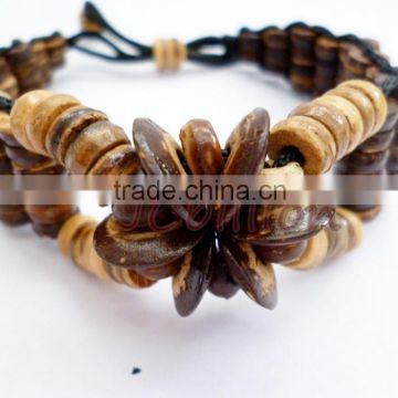Fashion Bracelet ( Coconut Shell Beads ) Vintage Handmade