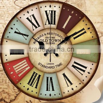 2015 Walden Wholesale Cheap Handmade Antique Wooden Clock Wall Clock