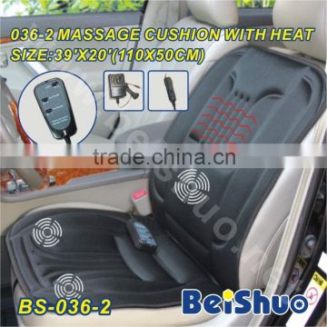 BS-036-2 car seat cover 3 moto massage car seat cushion heated with high and low function