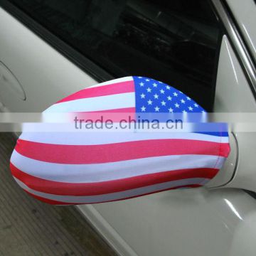 NO MOQ with custom design printed promotional car mirror flags