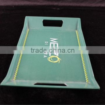 15 inch two-handled rectangular melamine tray