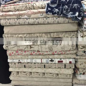 Linen / Cotton fabric Printed Fabric for curtain and spread