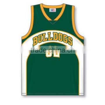 100% Polyester Moisture Wicking Custom Bulldogs Basketball Jersey / Shirt