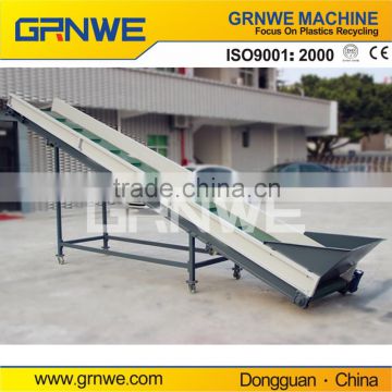 500kg/h plastic recycling belt conveyor with magnet