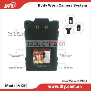 2015 shenzhen DTY body worn dvr,body worn camera,,1 ch mini dvr camera,VX50