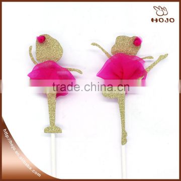 Wholesale Party Accessory Gem Stone Wedding Cake Topper dancing girl shape