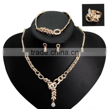Wholesale Latest Design Fashion Necklaces Women Luxury Statement Diamond Jewelry Set SKJT0598