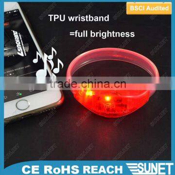 made in China plastic adjustable Glow TPU bracelet