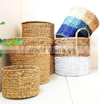 Eco-friendly water hyacinth basket, water hyacinth laundry basket